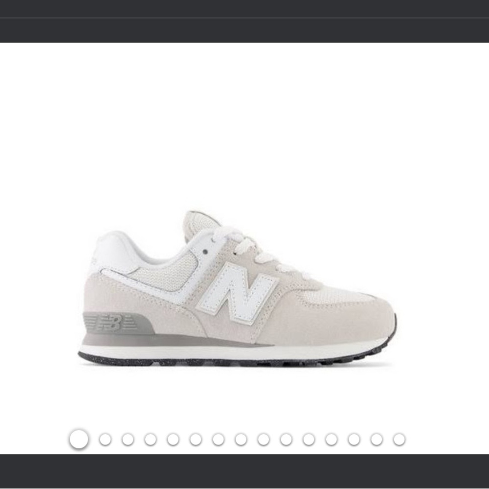 New Balance Kids' 574 Core Sneakers - White and Gray